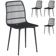 Set 4 Sedie da Giardino Esterno con Schienale ¨C Xylo ¨C Nero