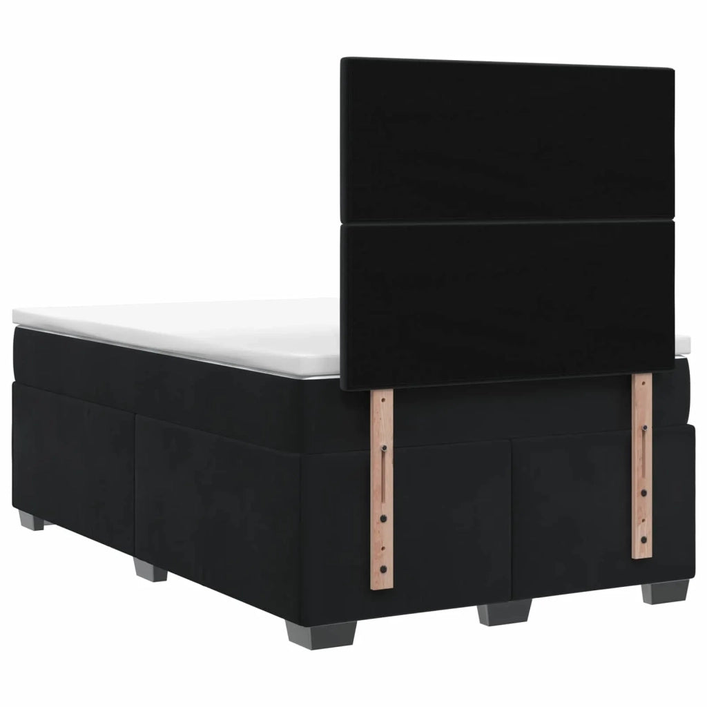 Letto box spring con materasso Nero 120 x 190 cm Velluto 3453604