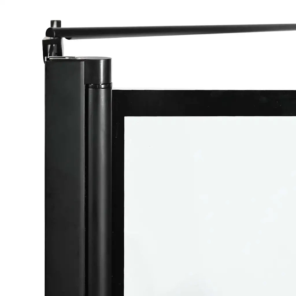 Schermo per Bagno e Doccia Nero e trasparente 100 x 68 x 128 cm 42018554