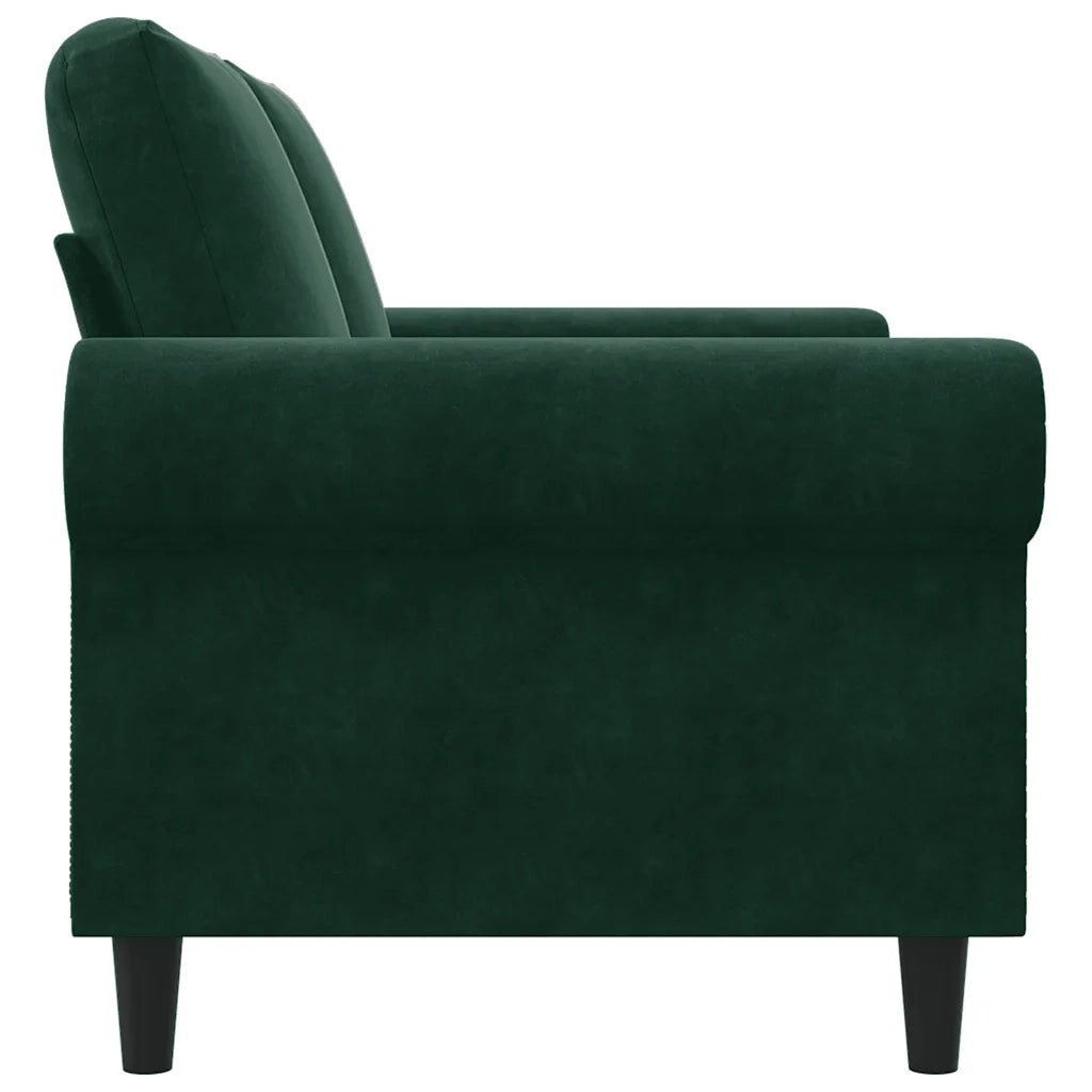 Divano a 2 Posti Verde Scuro 120 cm in Velluto 359521