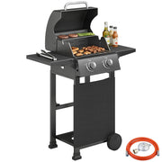 Barbecue Portatile a Gas con 2 Bruciatori ¨C Minimal ¨C Nero