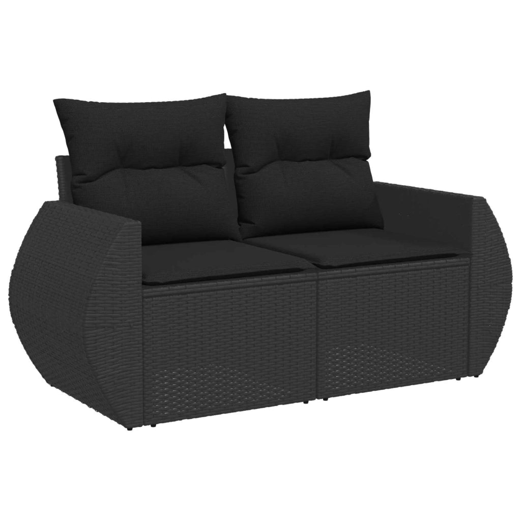 Set Divano da Giardino con cuscino 12 pcs Nero 3363854