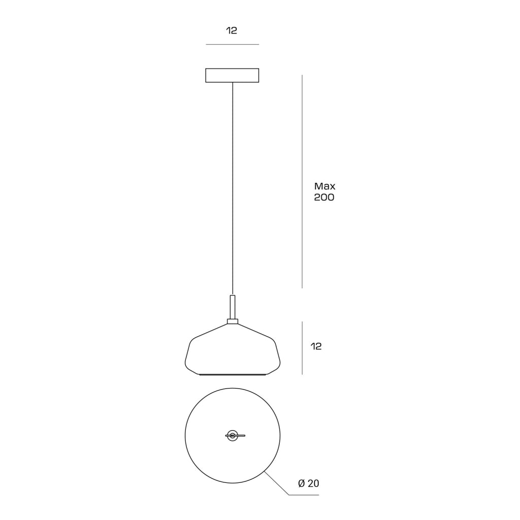 X-RAY LAMPADARIO A SOSPENSIONE 1 LUCE VETRO BOROSILICATO TRASPARENTE D.20CM ATTACCO G9  ROSONE ORO SPAZZOLATO