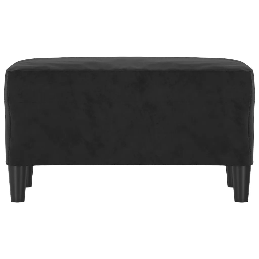 Panca-Sgabello Nera 70x35x41 cm in Velluto