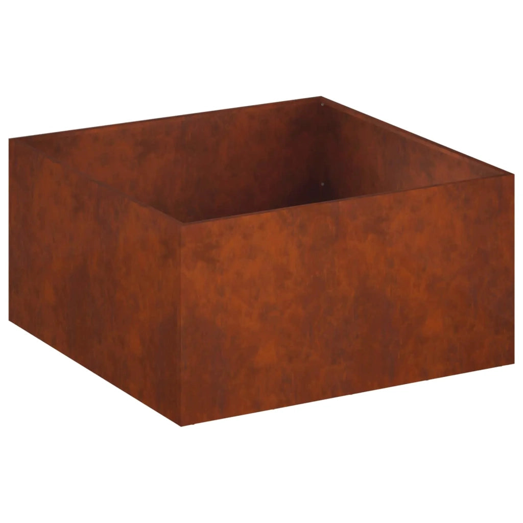 Vaso da giardino 2 pz Ruggine 60 x 60 x 40 cm Acciaio Corten 8005105