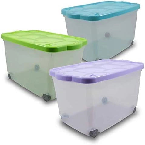SET 3 BOX CONTENITORE STORAGE 60X40X36 COLORI ASSORTITI