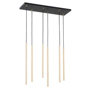 Lampada a sospensione glamour Selter oro rettangolare 6xG9 Emibig