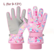 Manopole da sci per bambini rosse, invernali, impermeabili, calde, adatte per snowboard, sci, taglia L