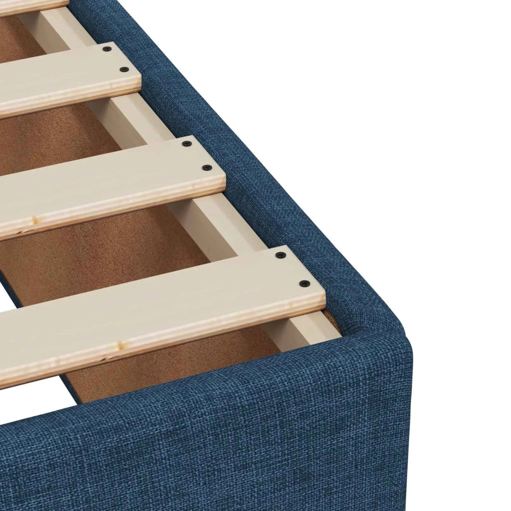 Letto box spring con materasso Blu 160 x 200 cm Tessuto 3450522