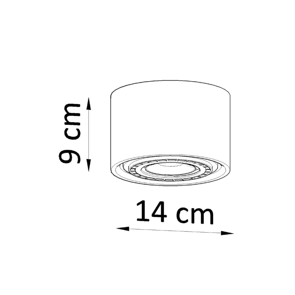 Lampada da soffitto BASIC 1 in cemento