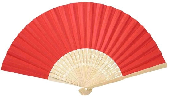 Decorative Fan - Wooden/Ribbed - Folding - Cosplay Accessories - Wedding Dance/Gift - Dimensions 21 x 2,3 cm - Paper Fan