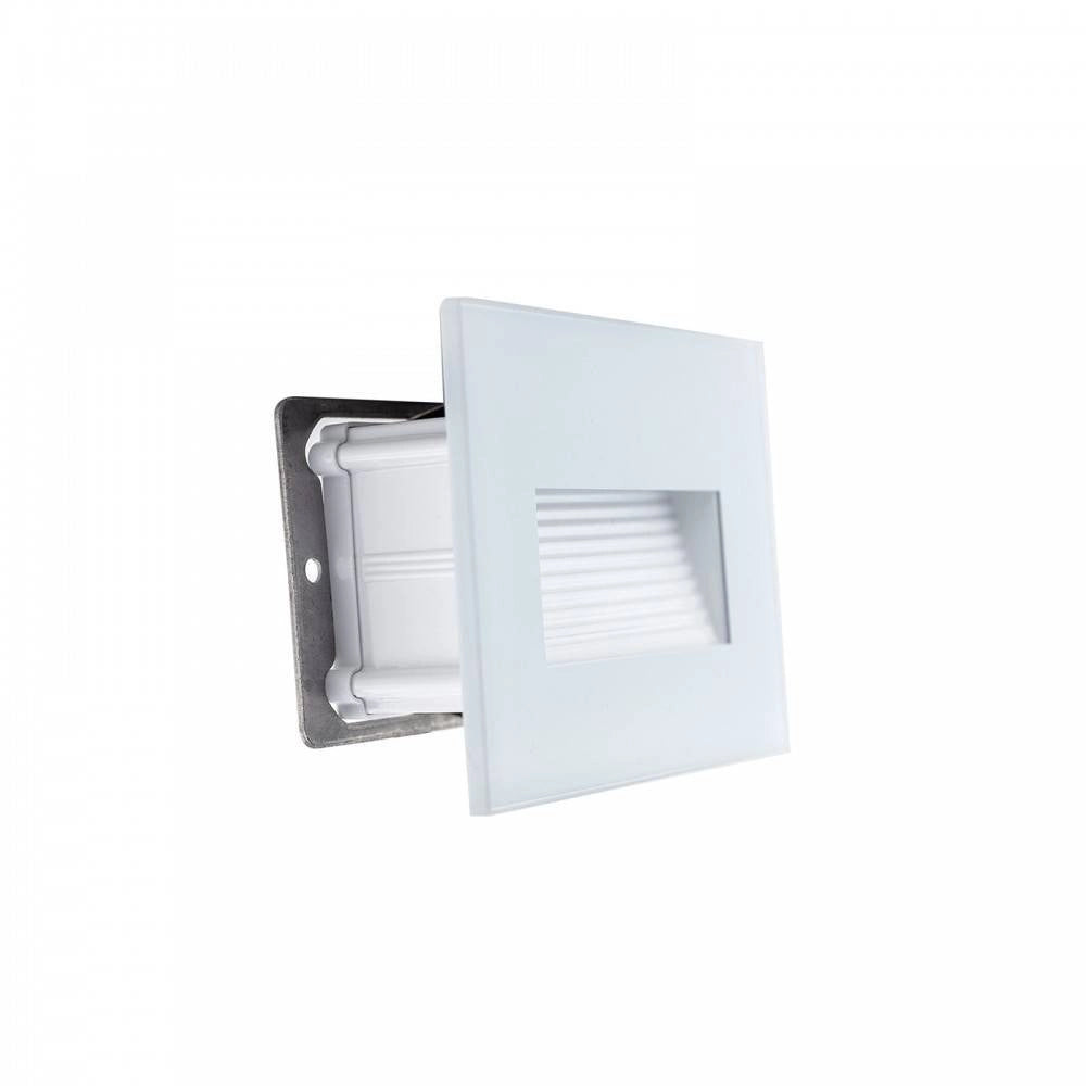 Trade Shop - Segnapasso Led 4w Incasso Per Scatola 503 3000k 4000k Ip65 Cornice In Vetro - Bianco-bianco Freddo      -