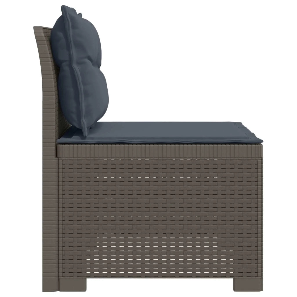 Divano da esterno-Divano da Giardino a 1 Posto con Cuscini Aspetto Rattan PP 123218