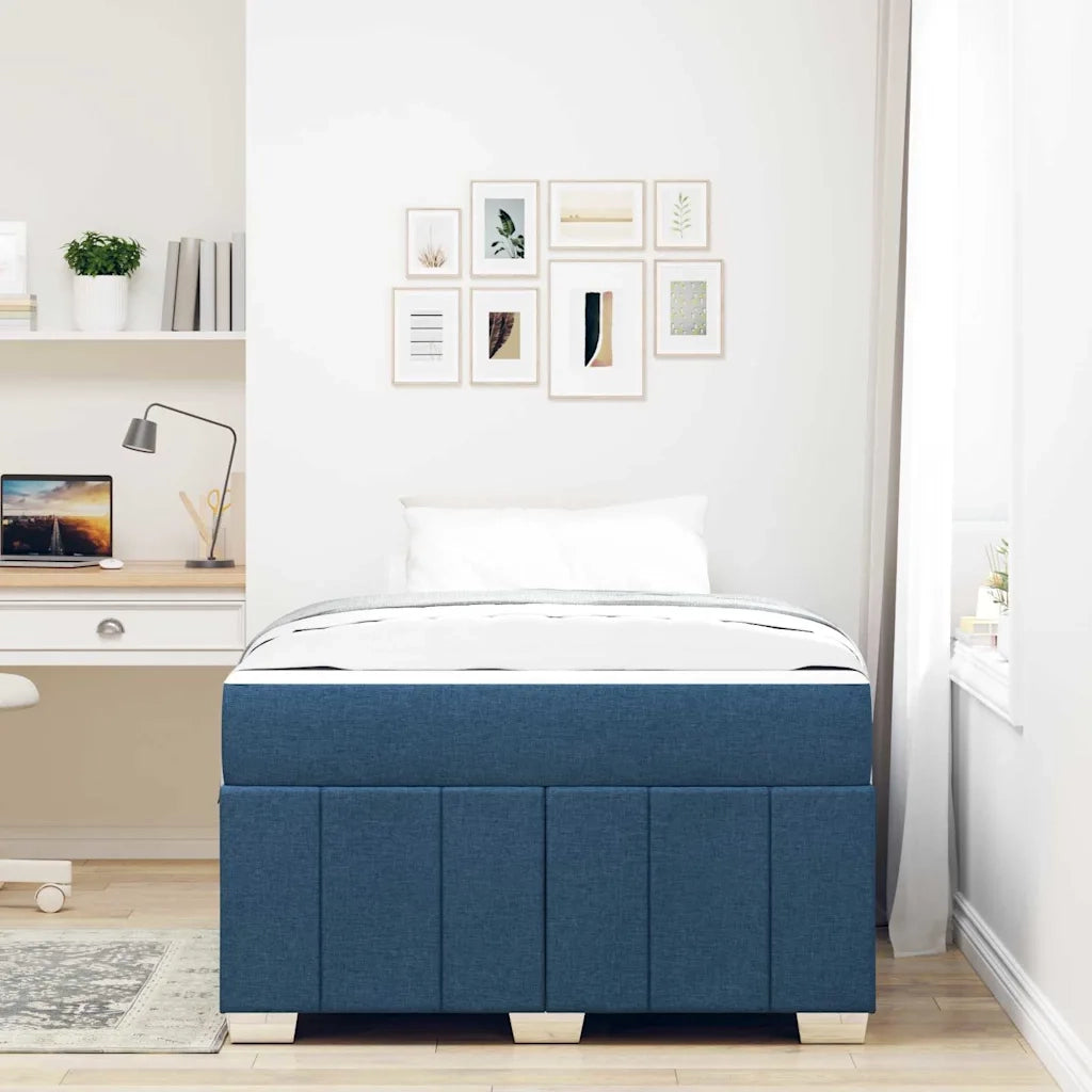 Struttura del letto con materasso Blu 120 x 200 cm Tessuto 3398285