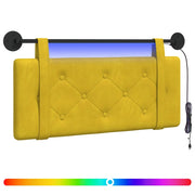 Testiera | Testata sospesa Con luce LED Giallo Velluto