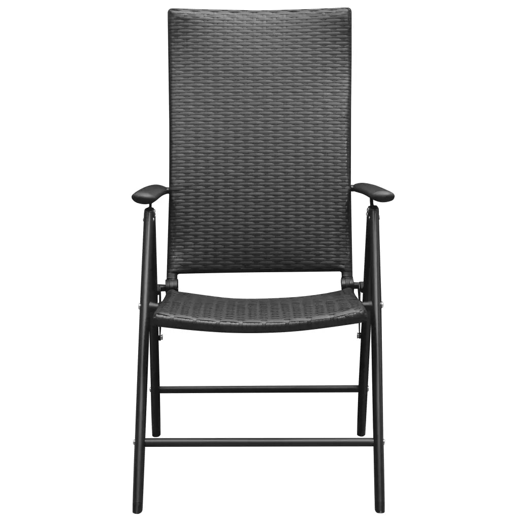 Set da Pranzo da Giardino 7 pz Nero e Marrone