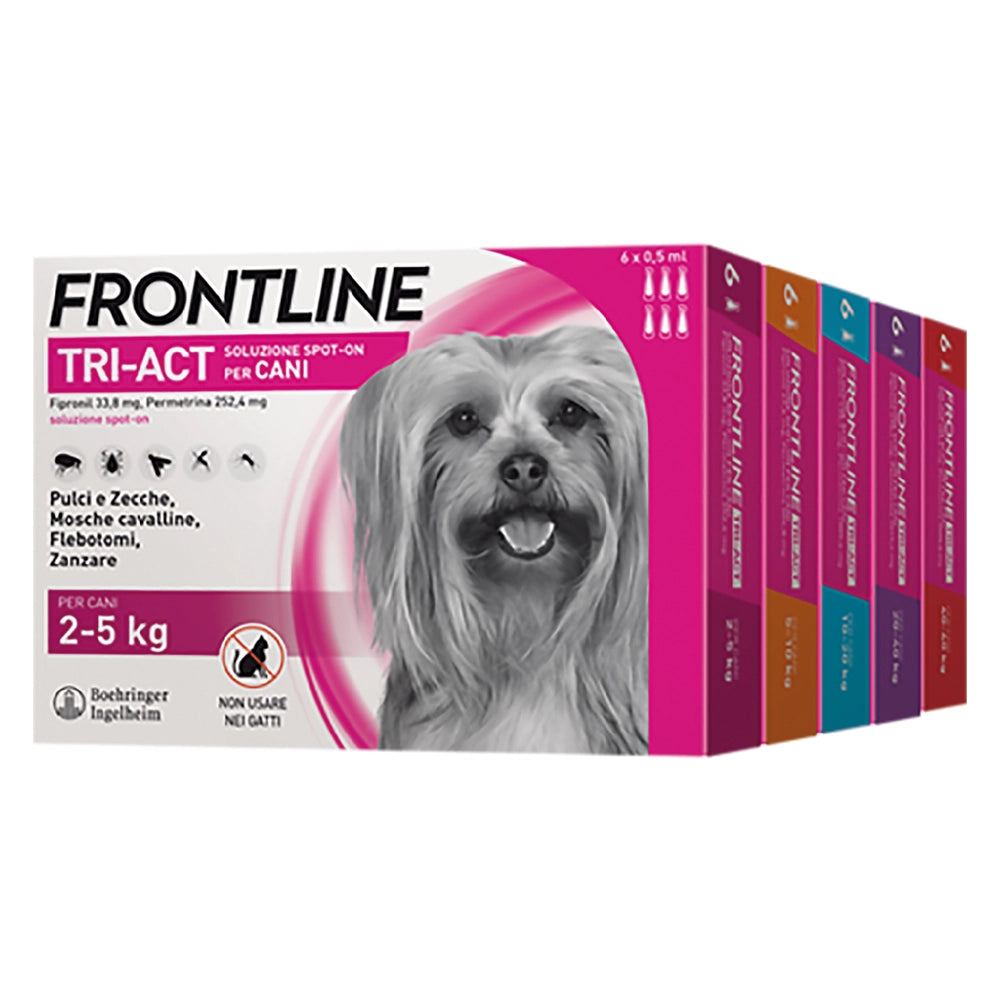 ANTIPARASSITARIO 'FRONTLINE TRI-ACT' cani 40/60 kg - 6 pipette ml 6  - FRONTLINE