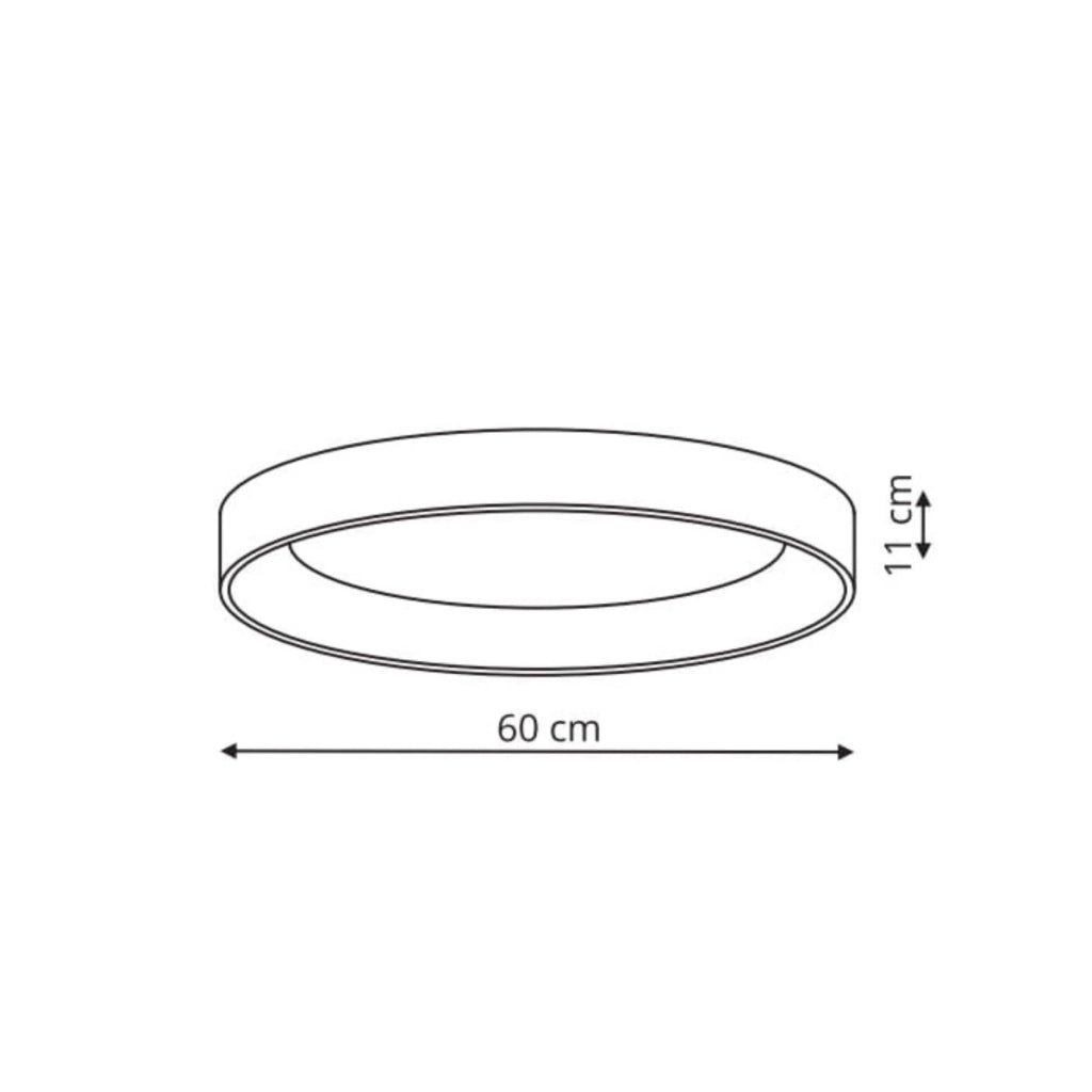 Plafoniera LED GEORGIA bianca tonda 60cm CCT 36W Light