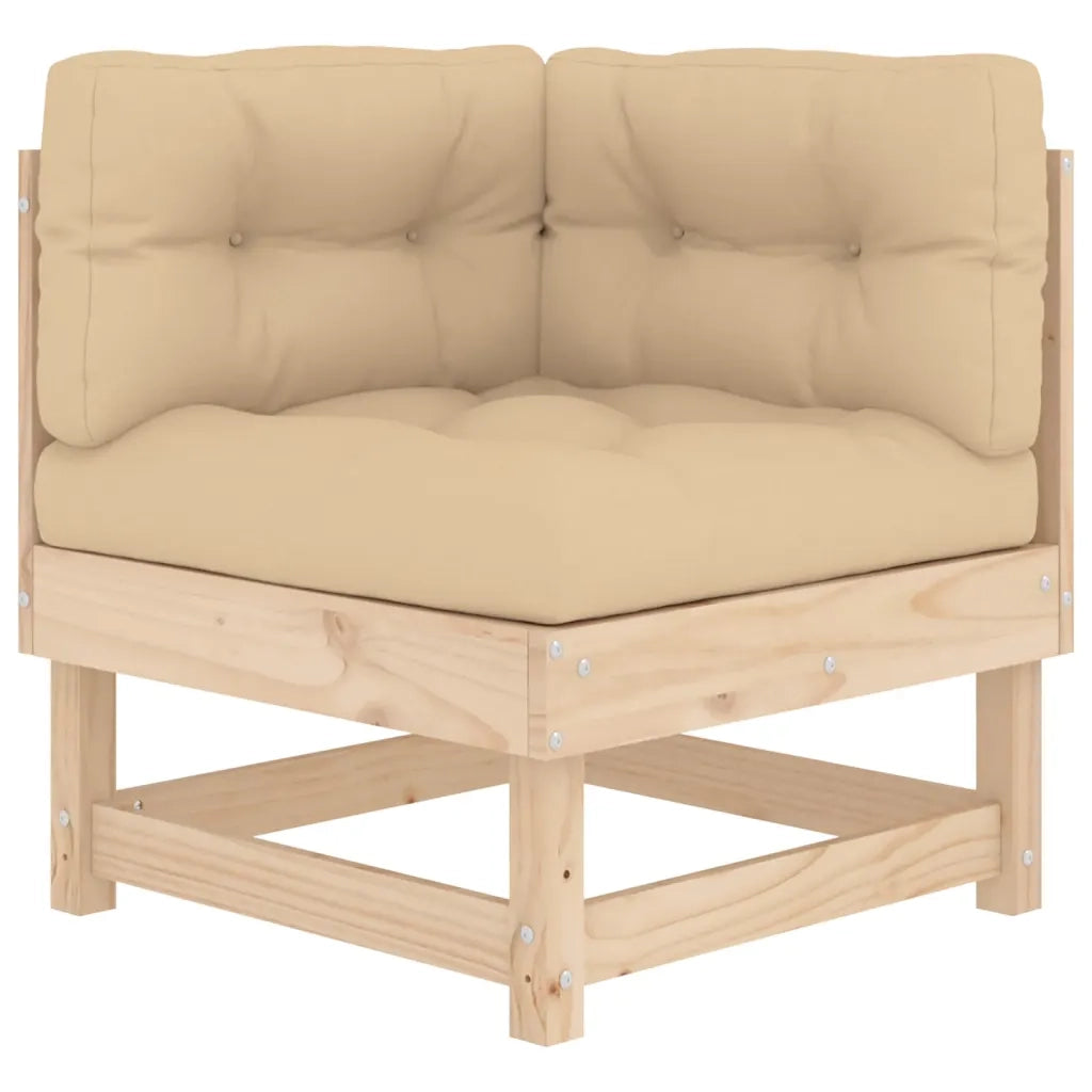 Set Divani da Giardino 6 pz con Cuscini in Legno Massello 3185983