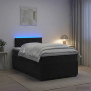 Letto box spring con materasso Nero 120 x 190 cm Velluto 3453109
