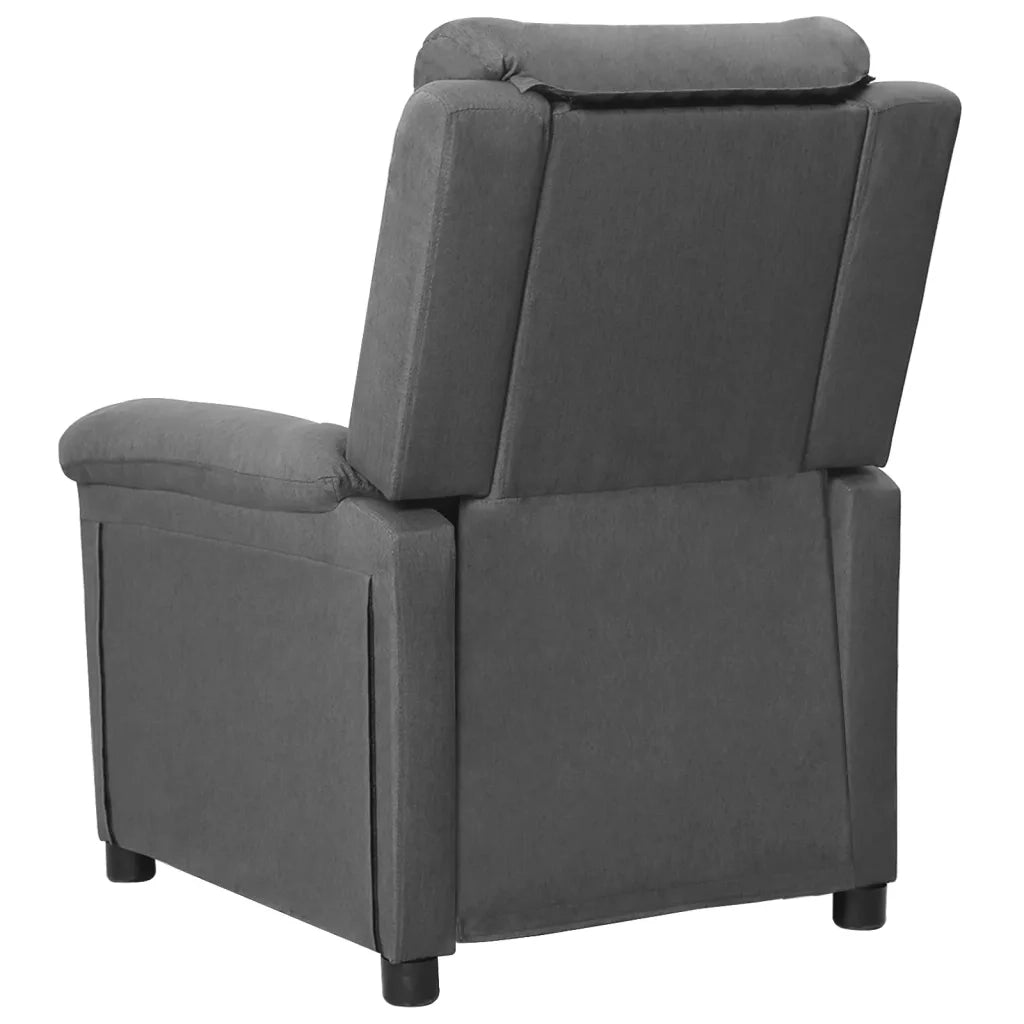 Poltrona | Sedia Relax Reclinabile in Tessuto Grigio Chiaro