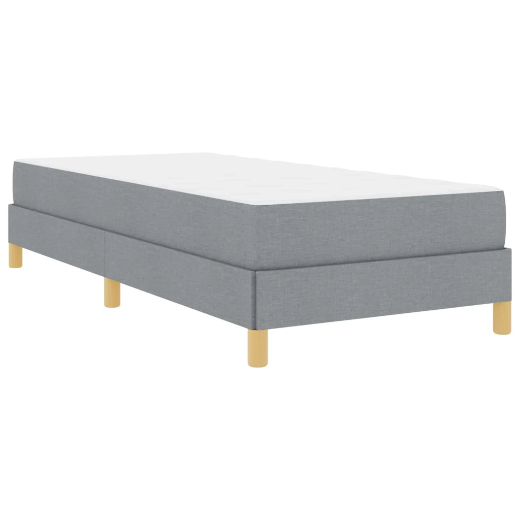 Letto a molle con materasso Grigio chiaro 90 x 200 cm Tessuto