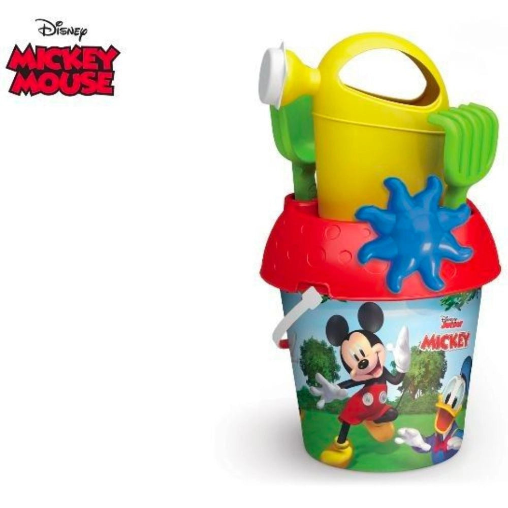 Trade Shop - Secchiello Da Mare Topolino Gioco Da Spiaggia Per Bambini Con Diversi Accessori -