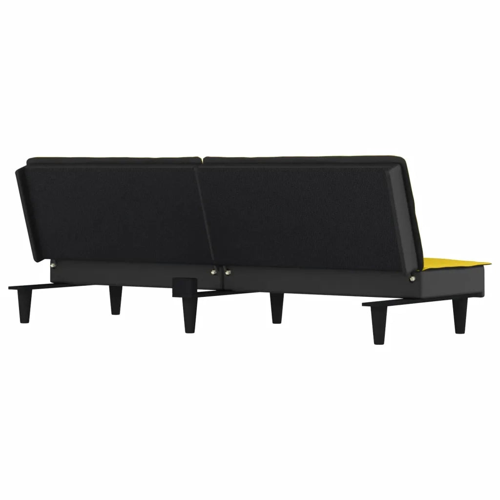 Divano Letto Giallo Chiaro in Tessuto 351917
