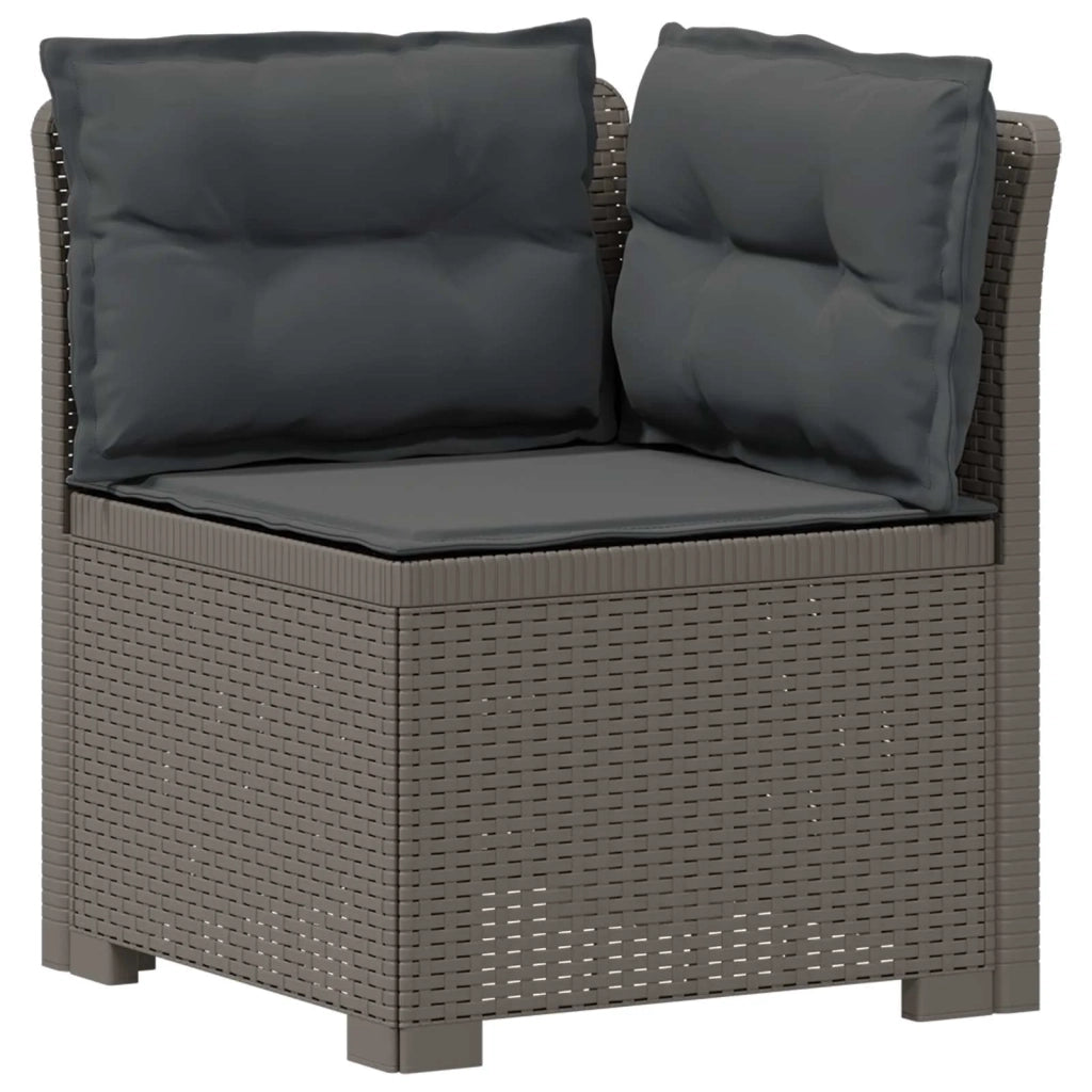 Divano da esterno-Divano da Giardino 3 posti con cuscini in look rattan PP 765320