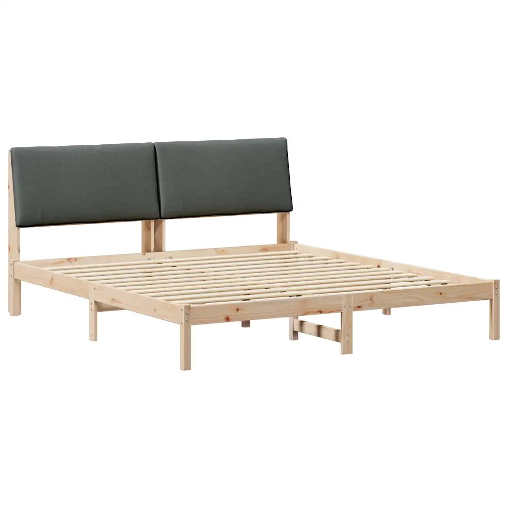 Struttura del Letto marrone e grigio scuro 200 x 200 cm