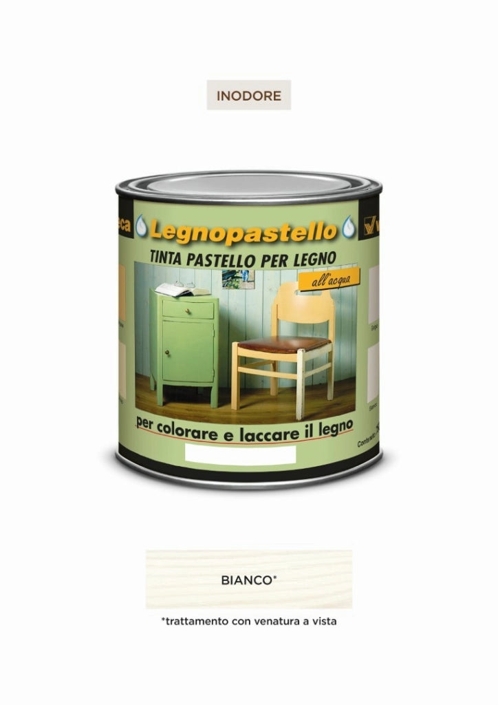 Legnopastello Tinta Ml 250 Bianco - Veleca
