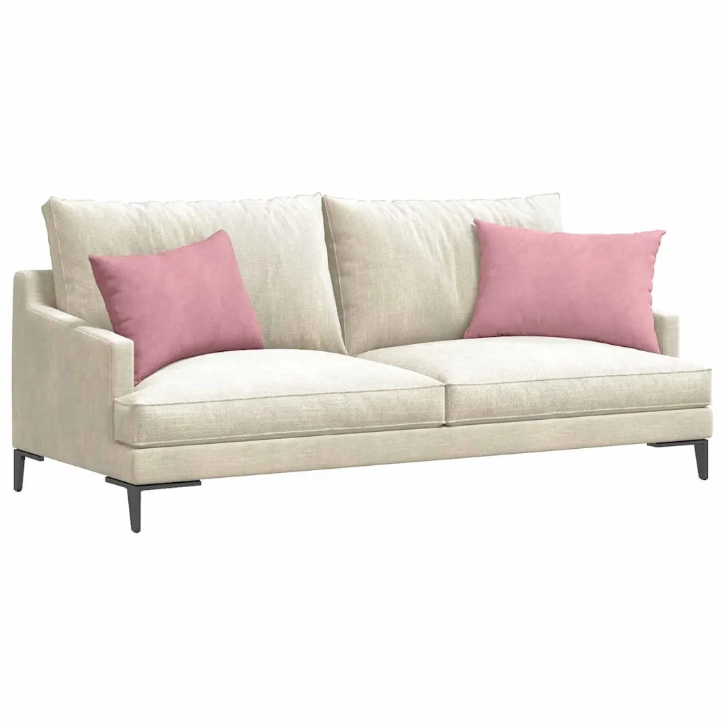Cuscini da Divano 2 pz-Set di 2 Cuscini per Sofa Rosa 60 x 40 cm Tessuto in Cords