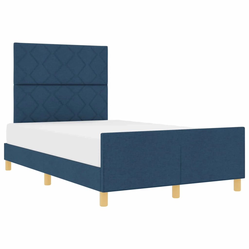Struttura del letto con testiera Blu 120 x 200 cm Tessuto 3344801