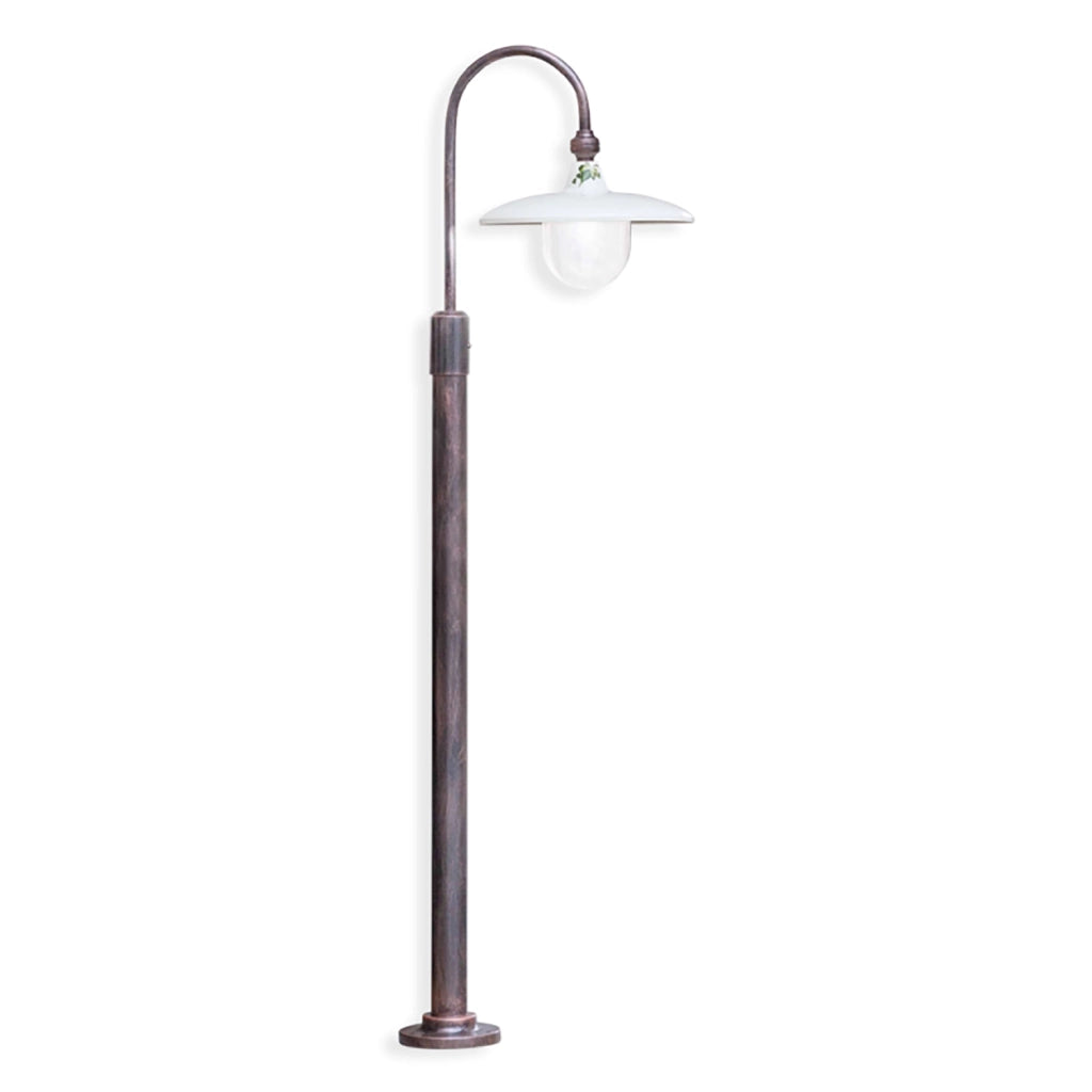 Palo Esterno Classico Campobasso Metallo Ceramica Nero Sfumato Rame 1 Luce E27