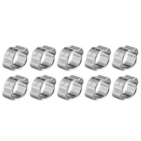 Set di Viti per Tubi 10 pezzi - RVS - Galvanizzato - Adattabile - 8 Misure 5-20mm - Lavorato a Pialla - Viti per Tubi