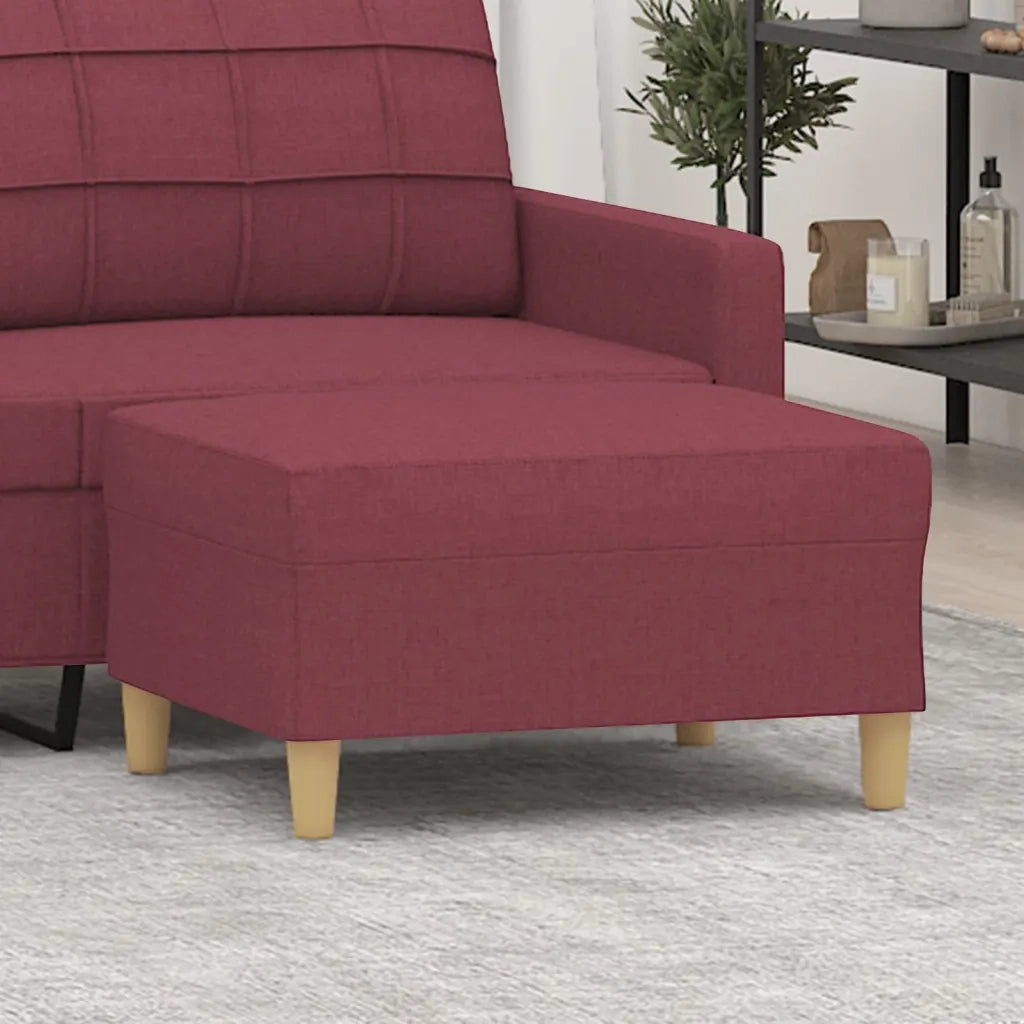 Poggiapiedi Rosso Vino 70x55x41 cm in Tessuto 349277