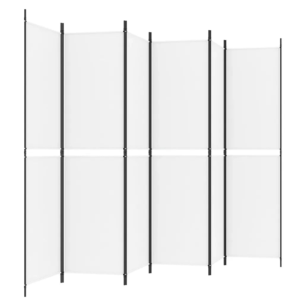 Divisorio a 4 Pannelli Bianco 300x200 cm Tessuto 350238