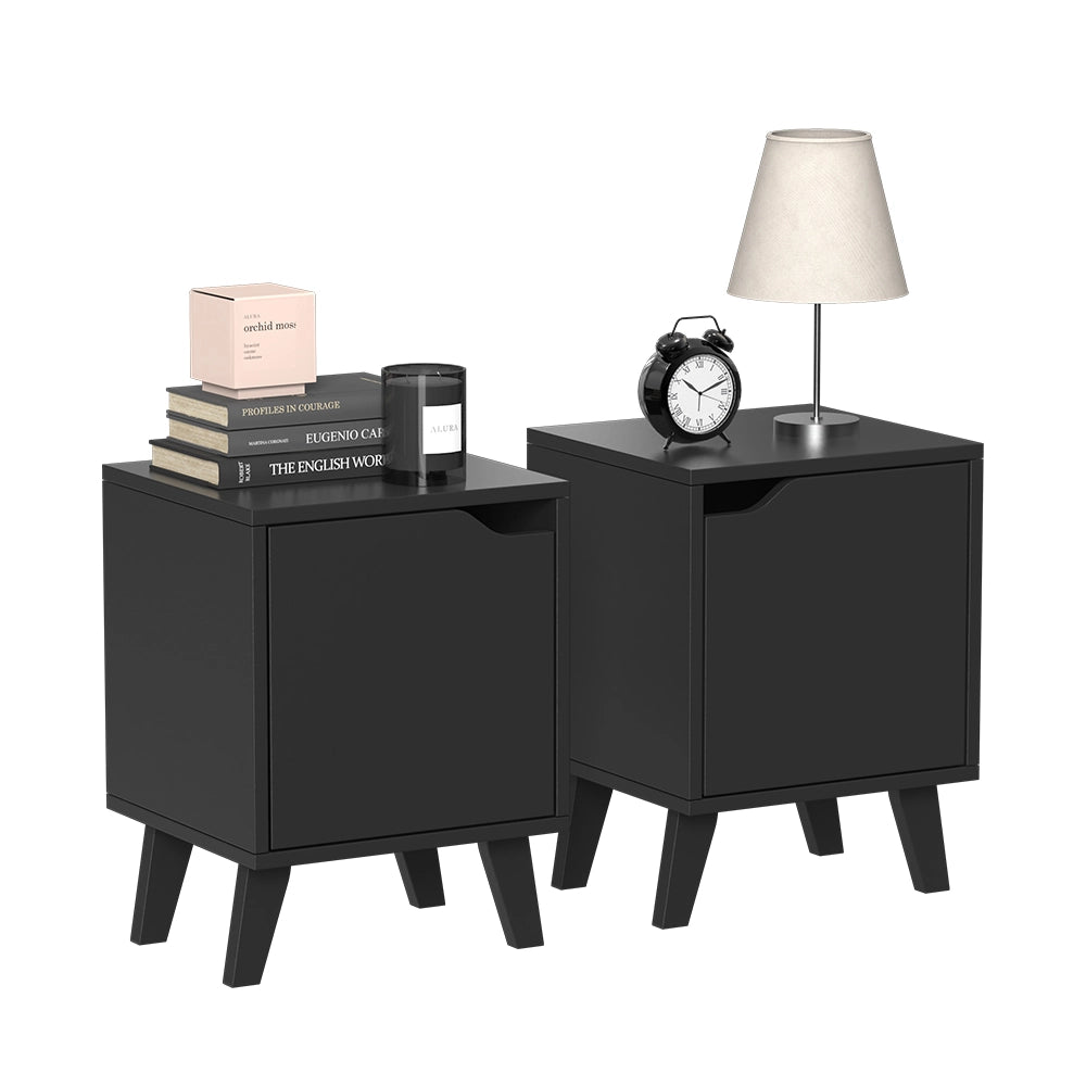 Vicco Comodino Nero Set di 2