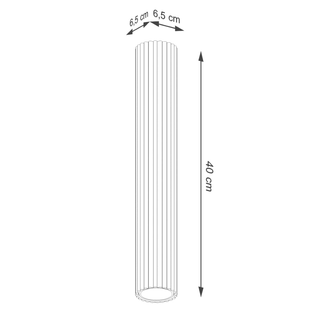 Lampada da soffitto KARBON 40 nero