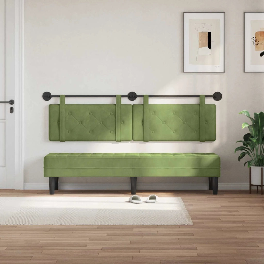 Testiera | Testata sospesa Verde chiaro Velluto