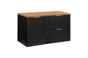 Set mobili bagno 100 cm con piano Adel Black 100 cm