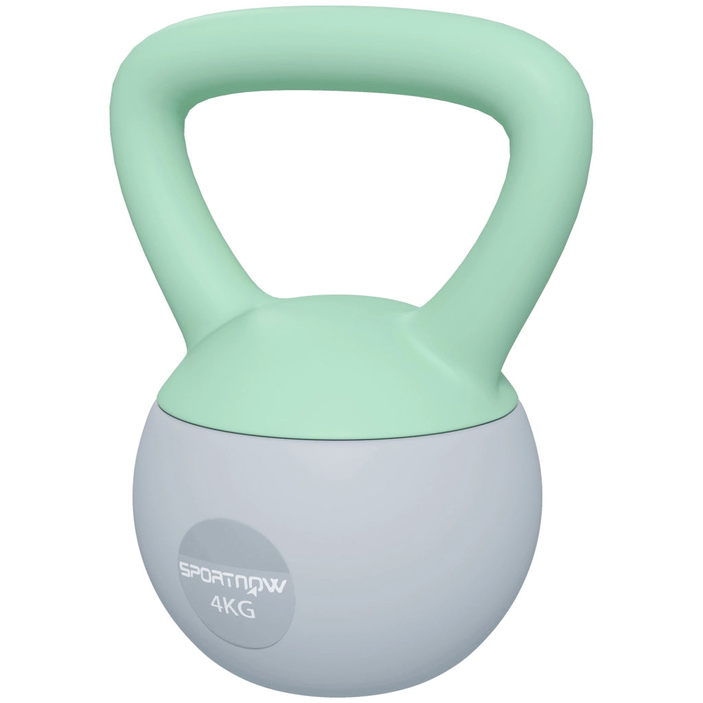 Kettlebell 4 kg ¨C Minimal ¨C Verde e Grigio 19x15x25 cm