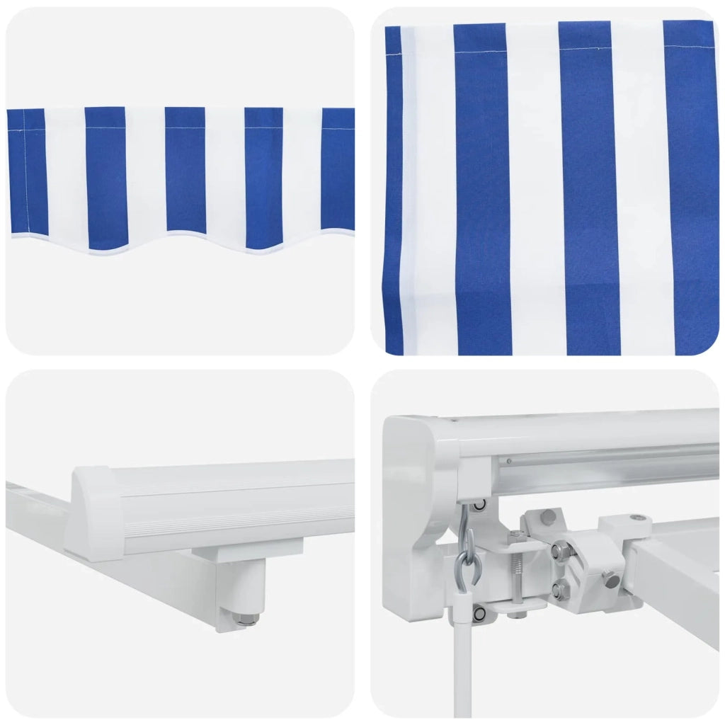 Tenda retrattile manuale Blu e Bianco 3 x 2,5 m 3420211