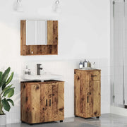 Set di mobili per il bagno con cassetto 3 pcs Legno vecchio