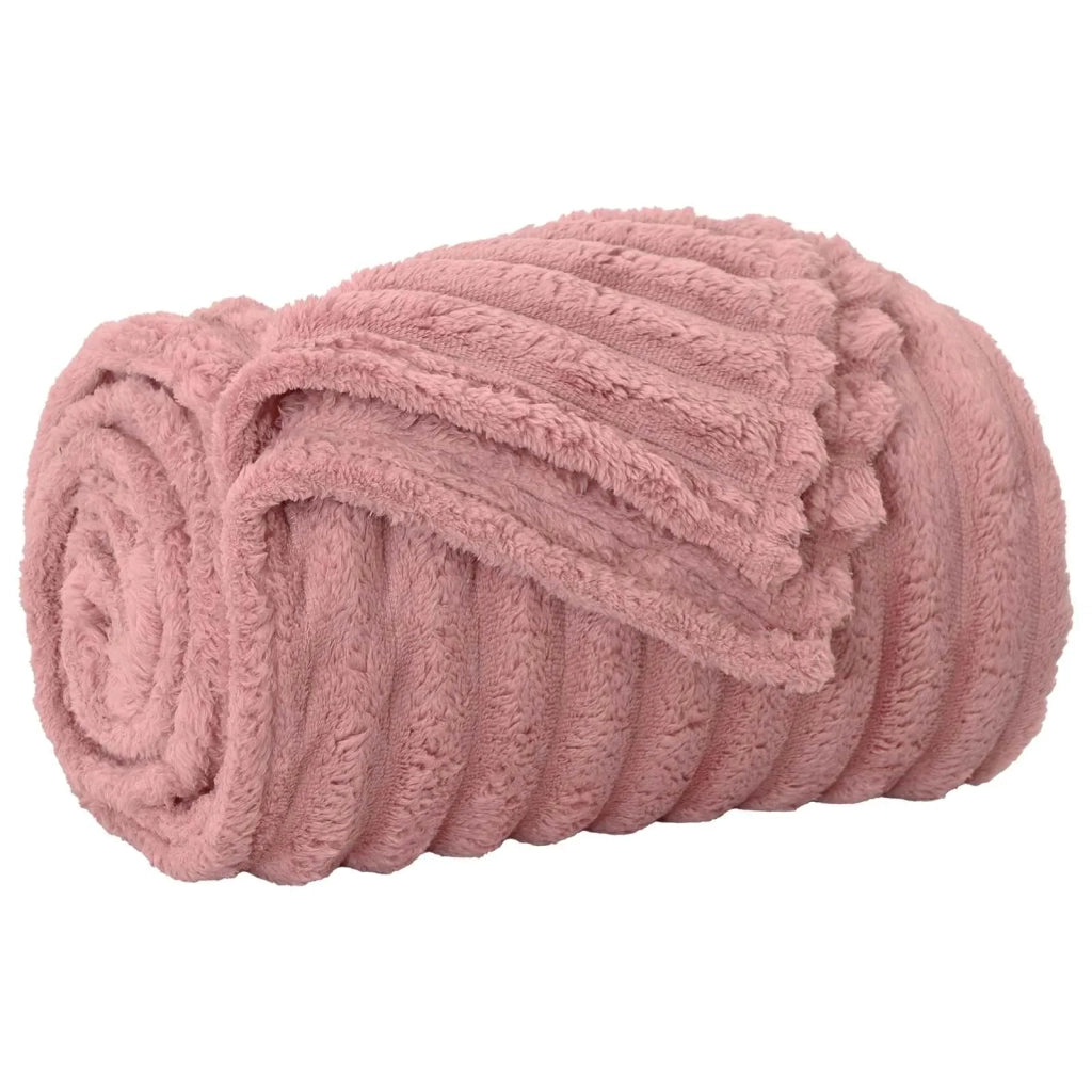 Coperta Rosa 200 x 150 cm Panno