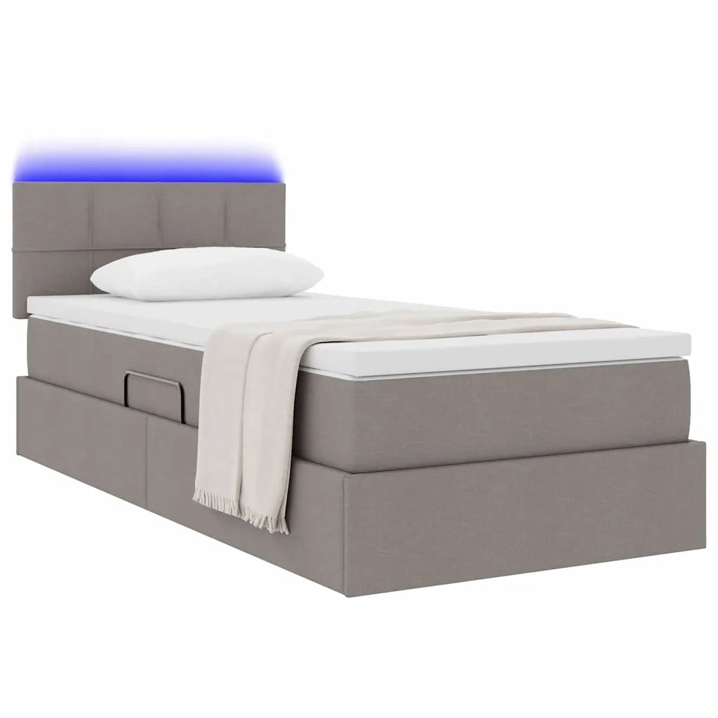Letto con contenitore e LED con led Talpa 90 x 190 cm Tessuto
