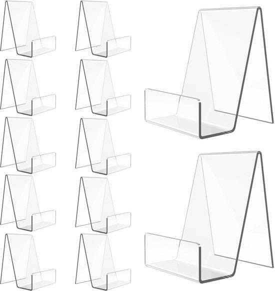 Supporto per Libri in Acrilico Transparente - 12 Pezzi - Supporto per Libri - Arte Manuale - Stabilità - Durata