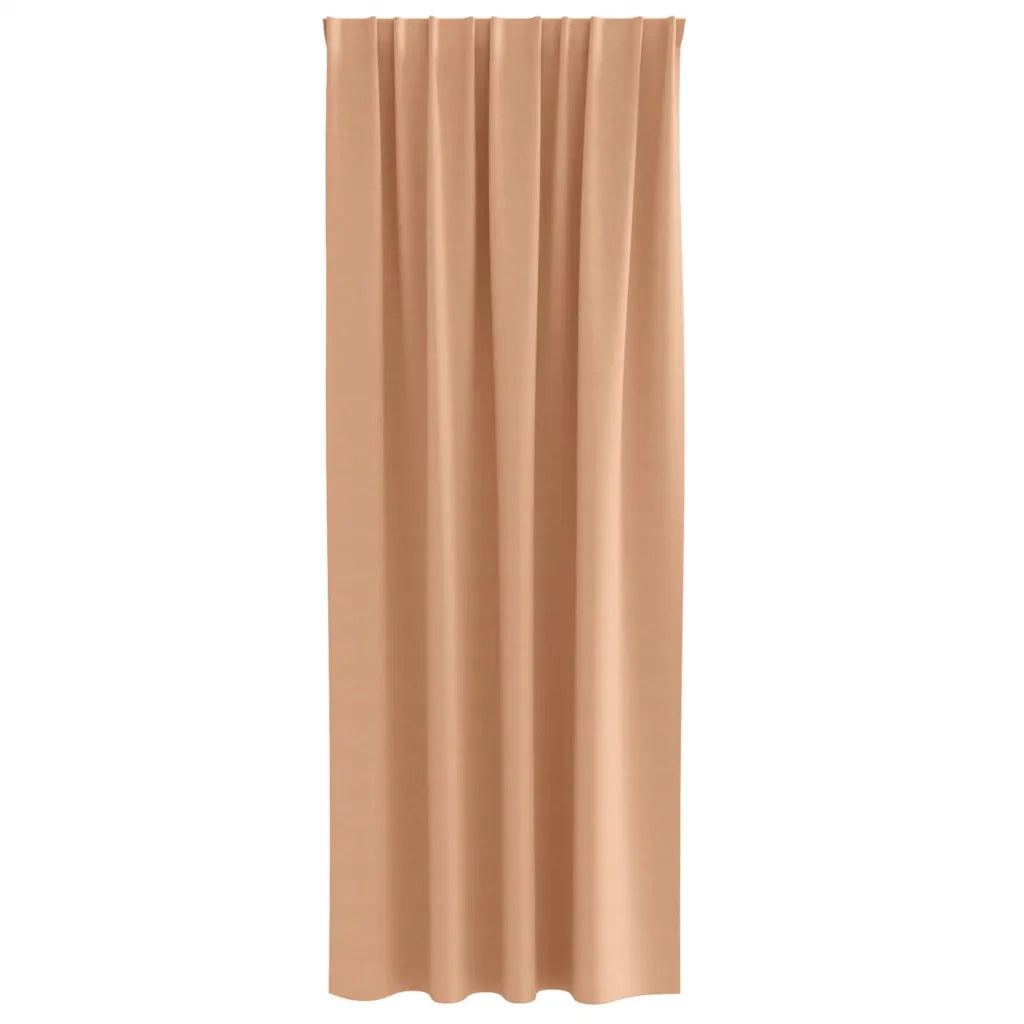 Tende Blackout con Anelli 2 pcs Marrone Chiaro 225 x 140 cm 4107480