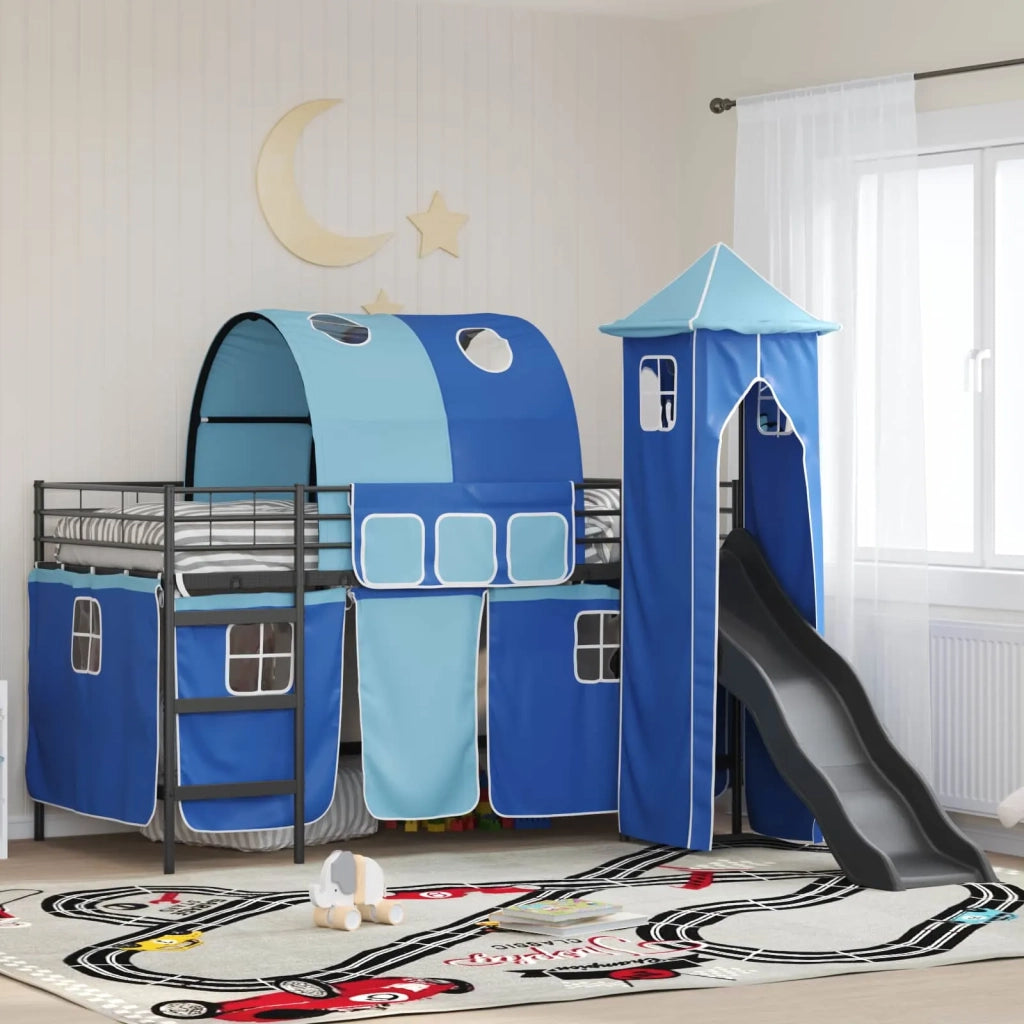 Struttura del letto loft per bambini Nero e Blu 90 x 200 cm 42020881