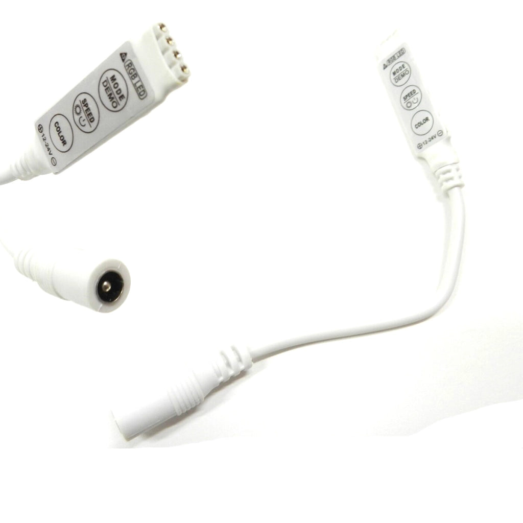DRIVER CONTROLLO STRISCIA LED RGB 4 PIN SELEZIONE LUCI VELOCITA'  EFFETTI 12 24V